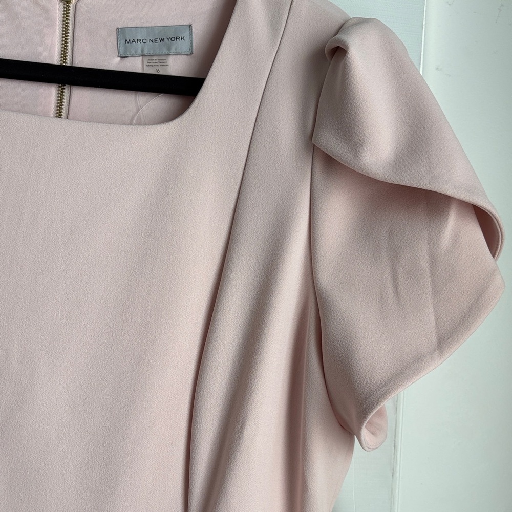 Marc New York Dusty Pink Puff-Sleeve Midi Dress - Picture 3 of 13